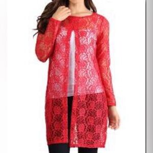 Classic NWT , lace, comfy, floral patter, pink, cardigan, Cover up, outerwear,